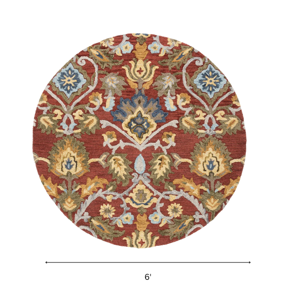 Tufted Wool Area Rug – Luxurious Floral Design