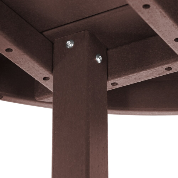 Outdoor Conversation Table – Stylish, Weather-Resistant Recycled Plastic Table with Slat-Style Top for Patios and Gardens