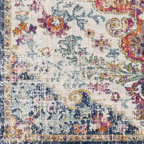 Timeless Traditional Woven Area Rug – Machine-Woven Polypropylene, Medium Pile, Durable and Easy to Clean