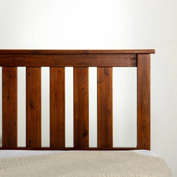 Durable Solid Wood Slat Bed – Full/Double Size with Timeless Design and Sturdy Construction