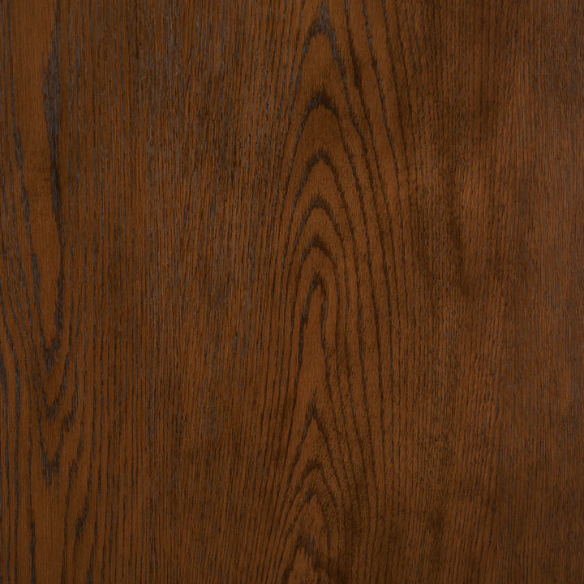 Round Wood Dining Table – French Bistro-Inspired Design, Sleek Dark Brown Frame
