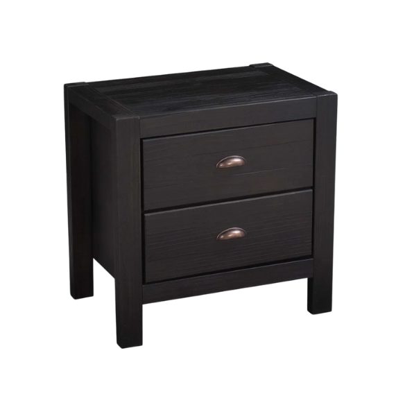 Durable Solid Pine Wood Queen Bed with Matching Dresser and Nightstand – Standard 3-Piece Bedroom Set