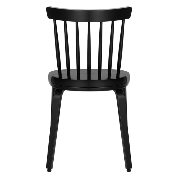 Solid Wood Slat Back Windsor Dining Chairs (Set of 2) – Sturdy, Eco-Friendly Construction with Ergonomic Backrest & Adjustable Foot Pads