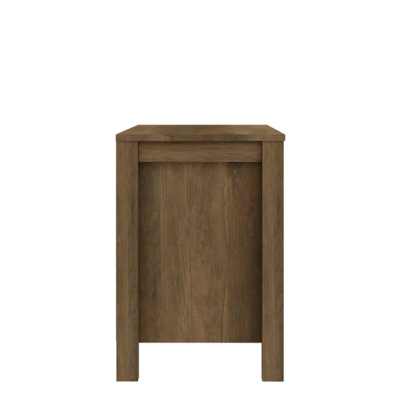 22.7" 2-Drawer Nightstand – Space-Saving Modern Minimalism, Engineered Wood with Clean-Lined Silhouette, Neutral Finish, Open Cubby & 2 Spacious Drawers for Bedroom Storage, Ideal for Tech & Accessories