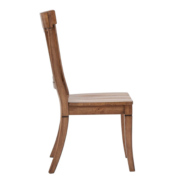 Solid Wood Slat Back Dining Chairs (Set of 2) – Farmhouse Style Seating