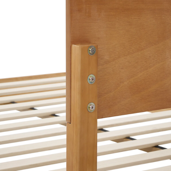 Bohemian-Inspired Solid Wood Full Double Bed – Aesthetic and Handcrafted Design
