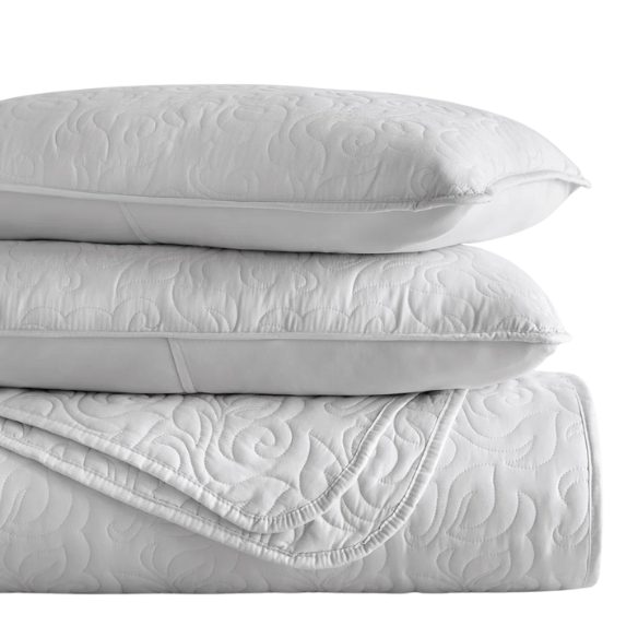 Elegant Floral Stitching Quilt Set – Ultra-Soft, Hypoallergenic, and Machine Washable Bedding for All Seasons
