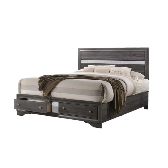 Minimalist Elegance Platform 5-Piece Queen Bedroom Set – Stylish, Cozy, and Tastefully Adorned