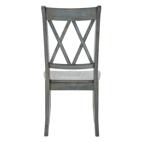 Farmhouse X-Back Solid Wood Dining Chairs (Set of 2) – Rustic Kitchen or Dining Room Seating