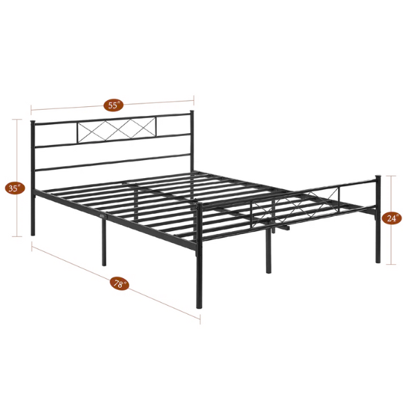 Metal Framed 3-Piece Full Double Size Bedroom Set – Sleek Design with Sturdy Frame and Modern Appeal