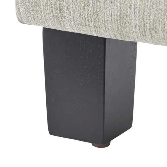 Solid Colored Linen Upholstered Queen Size Standard Bed