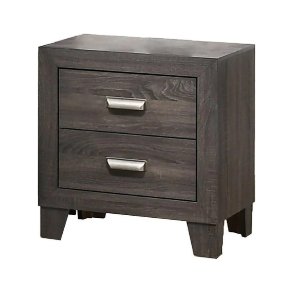 Chic Grey Wooden 4-Piece Twin Bedroom Set: Contemporary Style Meets Cozy Comfort