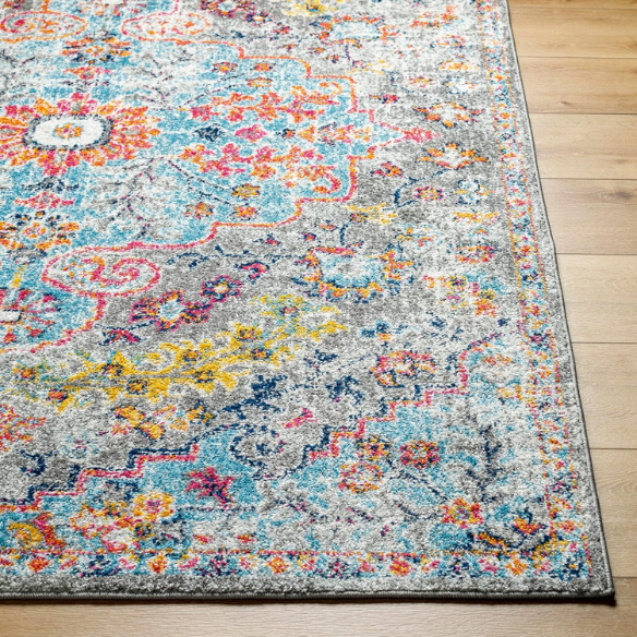Timeless Traditional Woven Area Rug – Machine-Woven Polypropylene, Medium Pile, Durable and Easy to Clean