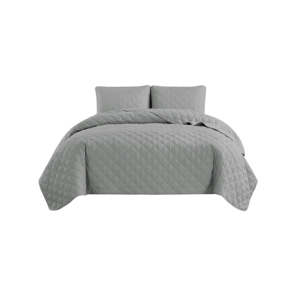 Microfiber Reversible Diamond Quilt Set – Soft, Stylish, and Hypoallergenic Bedding for Ultimate Comfort