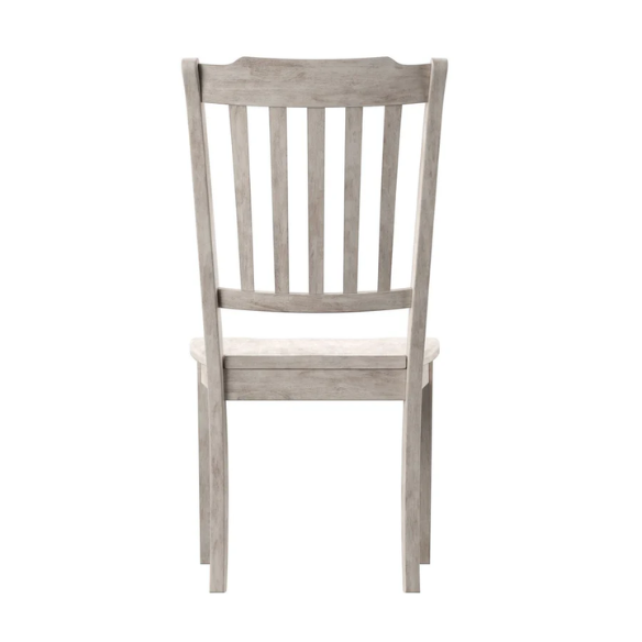 Slat-Back Solid Wood Dining Chairs – Set of 2 Farmhouse Kitchen or Dining Room Chairs