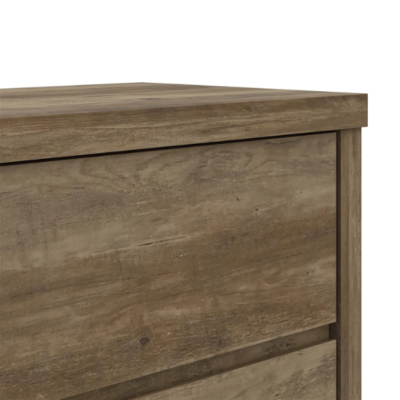 Modern 46.46'' 6-Drawer Double Dresser with Hidden Handles and Wood Grain Finish