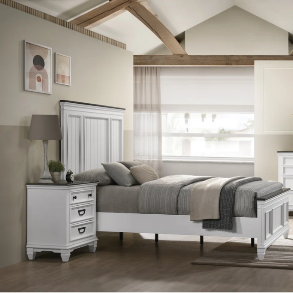 Solid Wood 6-Piece Storage Bedroom Collection – Rustic Charm with Headboard Storage, USB Charging Station, and Durable New Zealand Pine Construction