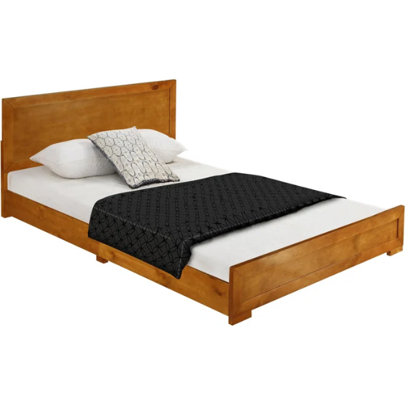 Polished Wooden Platform Full Double Size Bedroom Set – Elegant Design with Sturdy Construction and Timeless Appeal