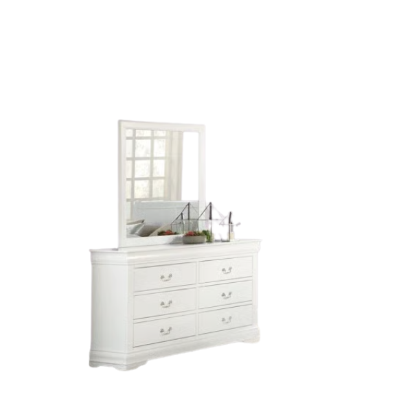 Sleek Glossy Finish 6-Piece Sleigh Aesthetic Twin Bedroom Set: Modern Elegance Redefined