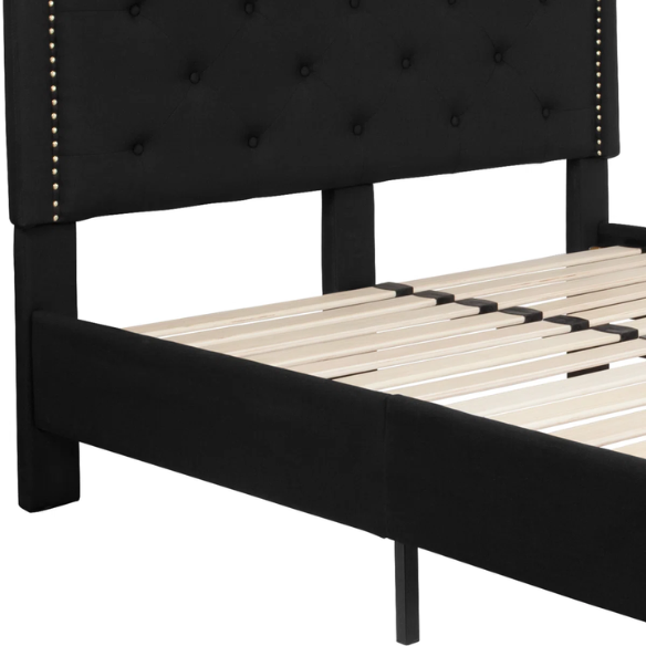 Elegant Button Tufted Upholstered Platform Bed Frame – Full Double Size with Modern Design