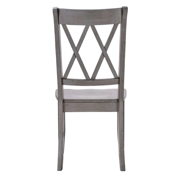 Farmhouse X-Back Solid Wood Dining Chairs (Set of 2) – Rustic Kitchen or Dining Room Seating