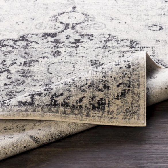 Timeless Traditional Woven Area Rug – Machine-Woven Polypropylene, Medium Pile, Durable and Easy to Clean