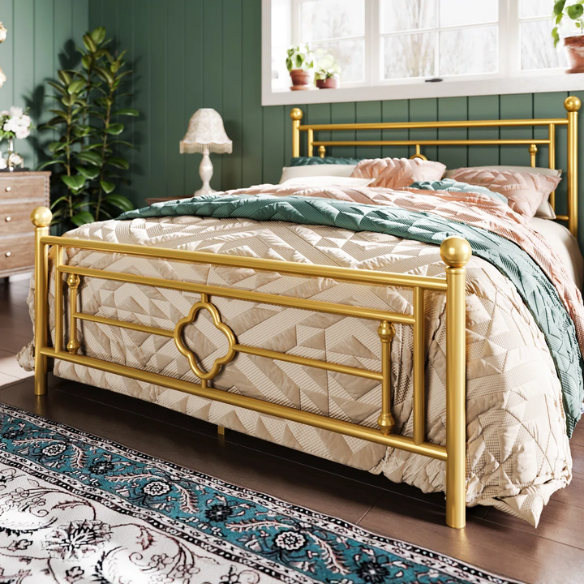 Durable Metal Platform Bed – Full Double Size with Sturdy Frame and Modern Design