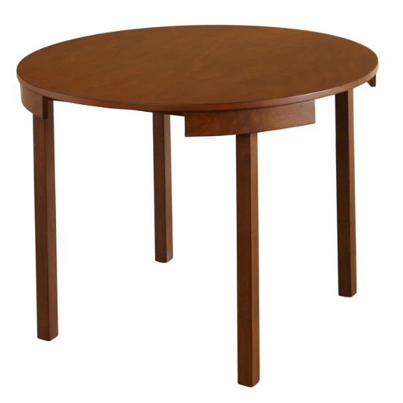 5-Piece Compact Round Dining Set – Space-Saving Design with Vegan Leather or Fabric Seats