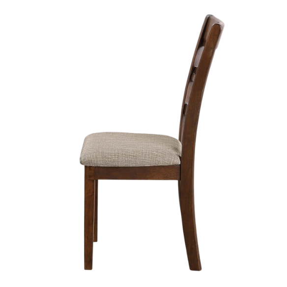 5-Piece Dining Set – Modern Farmhouse Round Table with Curvy Legs & X-Cross Chair Detail