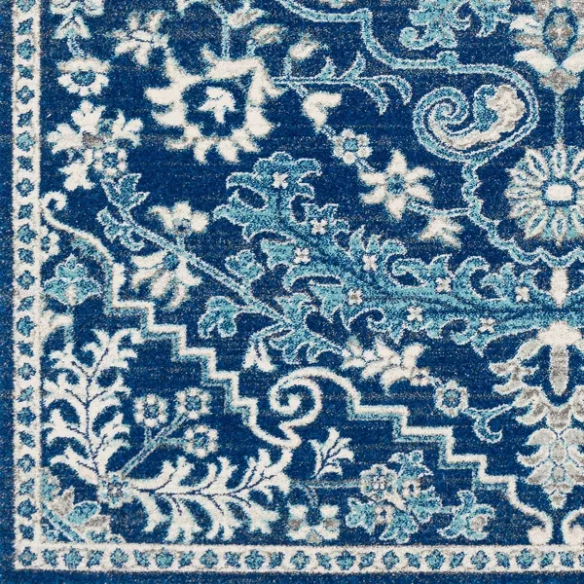 Timeless Traditional Woven Area Rug – Machine-Woven Polypropylene, Medium Pile, Durable and Easy to Clean