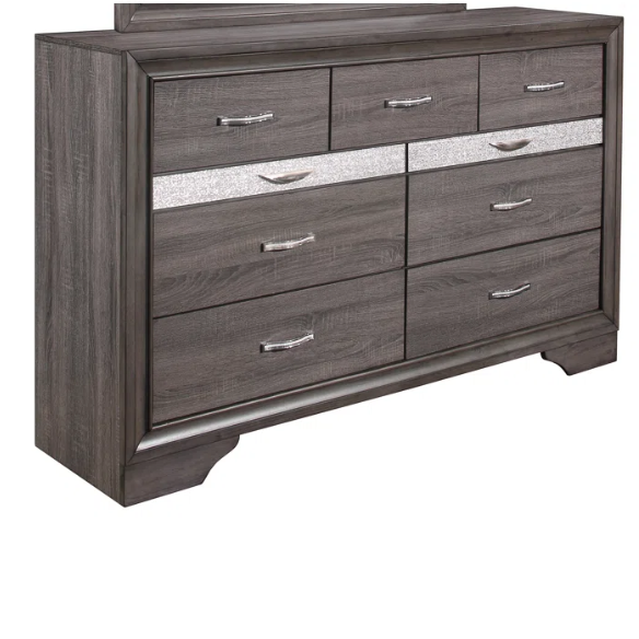 Visually Stunning Panel Configurable Bedroom Set – Clean Modern Design with Timeless Gray Finish, Melamine Detailing, Panel Headboard, and Spacious Footboard Drawers – Perfect for Creating a Serene and Stylish Bedroom Retreat