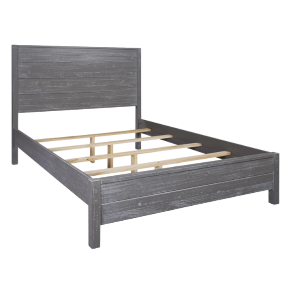 Durable Solid Pine Wood Queen Bed with Matching Dresser and Nightstand – Standard 3-Piece Bedroom Set