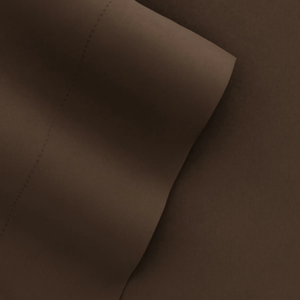 Brown Deep Pocket Microfiber Sheet Set – 4-Piece Soft, Wrinkle-Free Bedding with Pillowcases