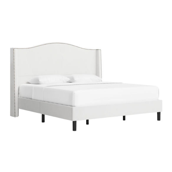 Luxurious Velvet Upholstered Metal Platform Bed – Full/Double Size with Sleek & Stylish Design