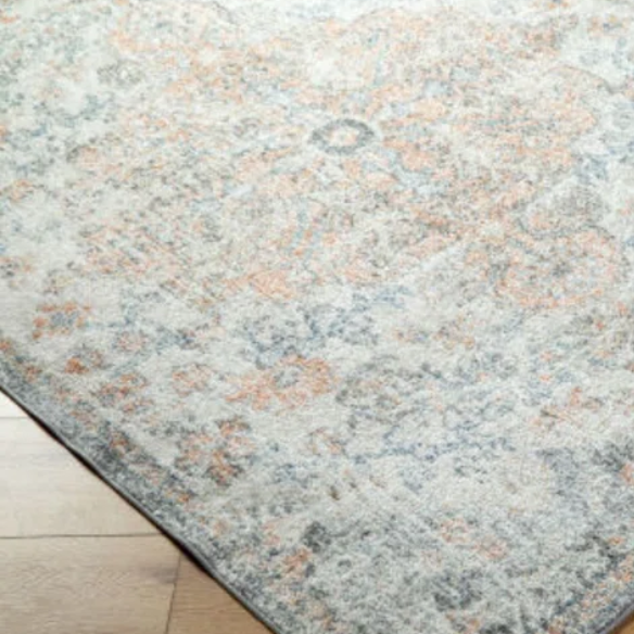 Timeless Traditional Woven Area Rug – Machine-Woven Polypropylene, Medium Pile, Durable and Easy to Clean