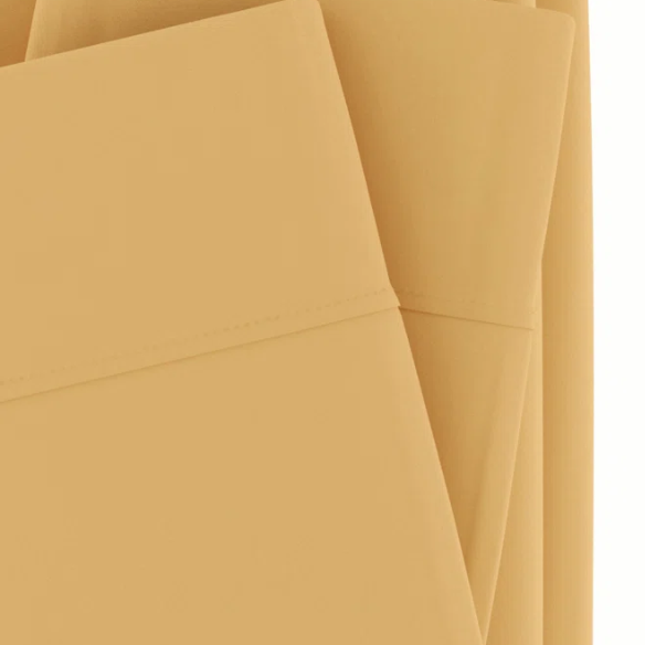Yellow Deep Pocket Microfiber Sheet Set – 4-Piece Soft, Wrinkle-Free Bedding with Pillowcases