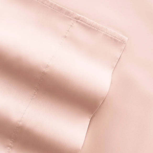 Light Pink Deep Pocket Microfiber Sheet Set – 4-Piece Soft, Wrinkle-Free Bedding with Pillowcases