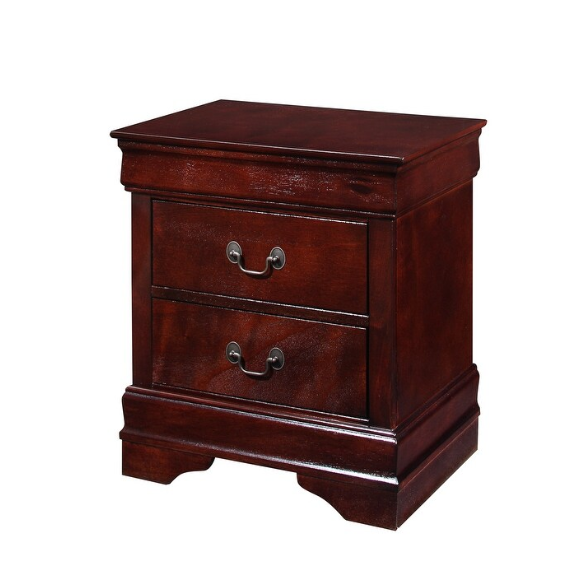 Timeless 6-Piece Cherry Wood Sleigh Bedroom Set with Elegant Curves and Sophisticated Finish