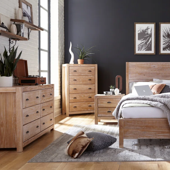Stylish Wooden Twin 2-Piece Bedroom Set: Elegant Design for Cozy and Functional Spaces