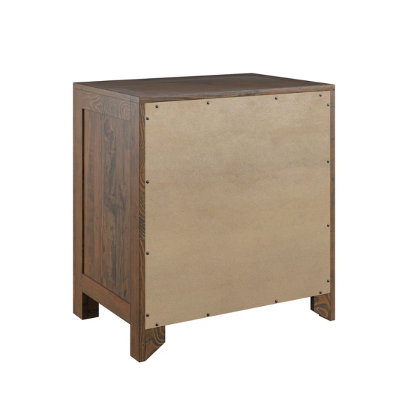 Weathered Oak Queen Bed with Solid Wood Standard Bedroom Set – Timeless, Durable, and Stylish