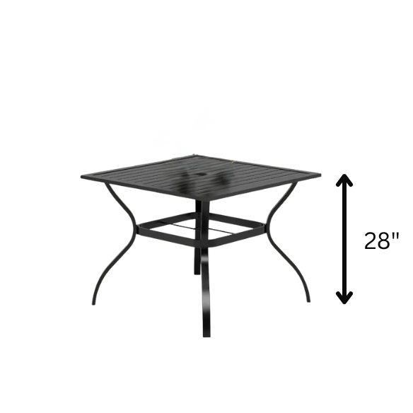 5-Piece E-Coated Metal Outdoor Patio Dining Set with Stackable Chairs – Durable, Comfortable, and Stylish for Your Outdoor Entertaining