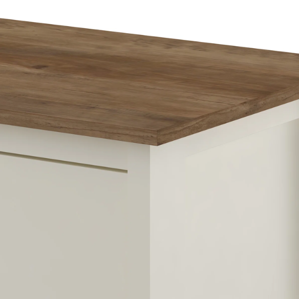 2-Drawer Nightstand – Neutral Engineered Wood, Streamlined Rectangular Design, Four Block Legs, Convenient Storage with Roller-Glide Drawers & Metal Knobs, Perfect for Traditional & Contemporary Bedroom