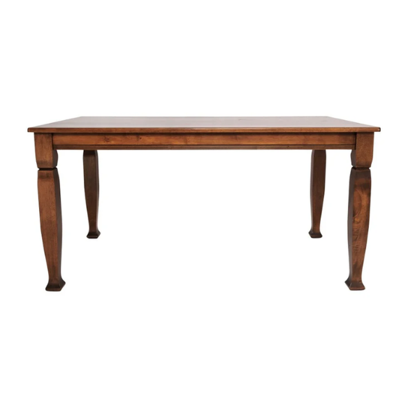 Classic Wood Dining Table with Sculpted Decorative Legs – Timeless Elegance & Durability for Every Dining Occasion