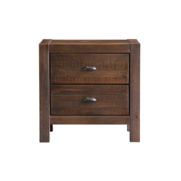 Durable Solid Pine Wood Queen Bed with Matching Dresser and Nightstand – Standard 3-Piece Bedroom Set