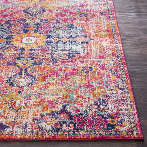 Timeless Traditional Woven Area Rug – Machine-Woven Polypropylene, Medium Pile, Durable and Easy to Clean