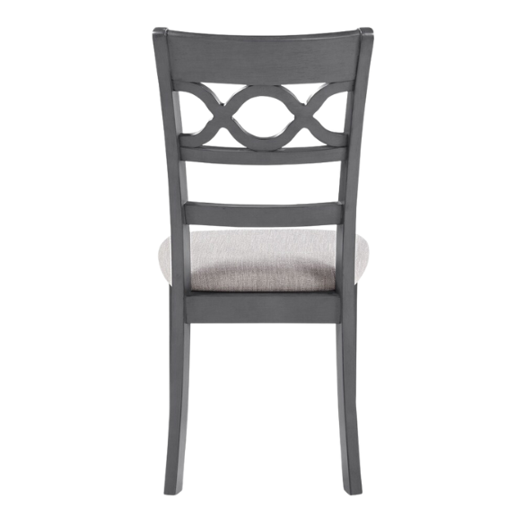 5-Piece Dining Set – Modern Farmhouse Round Table with Curvy Legs & X-Cross Chair Detail