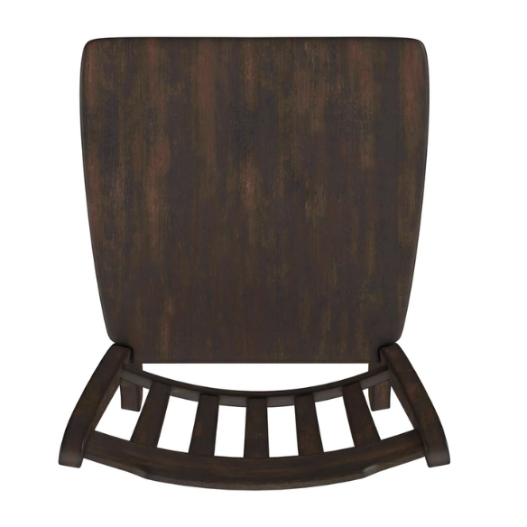 Slat-Back Solid Wood Dining Chairs – Set of 2 Farmhouse Kitchen or Dining Room Chairs