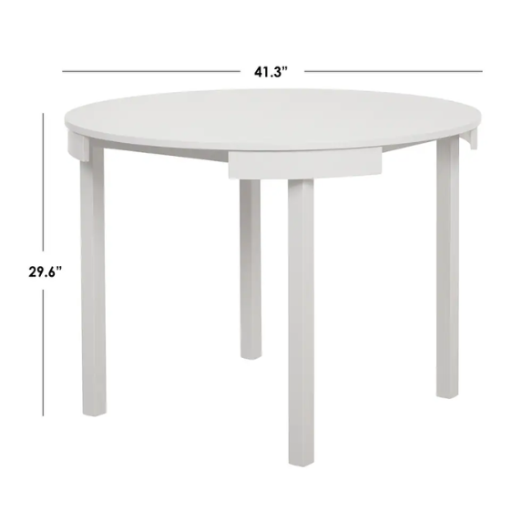 5-Piece Compact Round Dining Set – Space-Saving Design with Vegan Leather or Fabric Seats