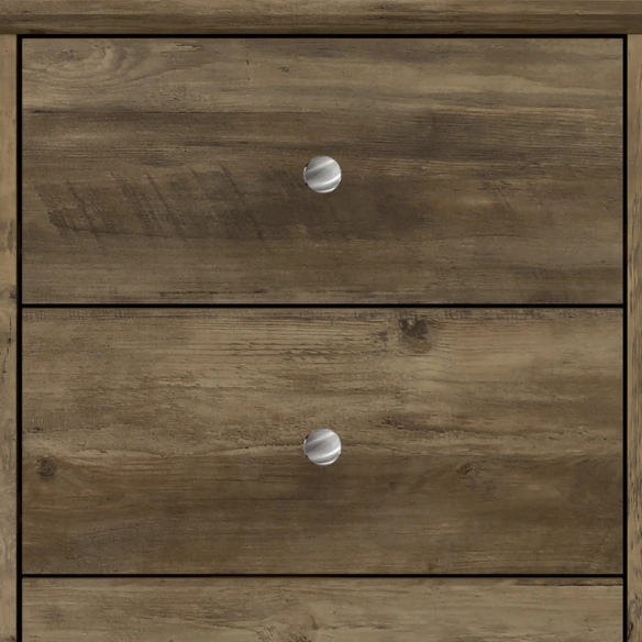 Modern 6-Drawer Double Dresser with Angled Sled Legs and Round Metal Hardware