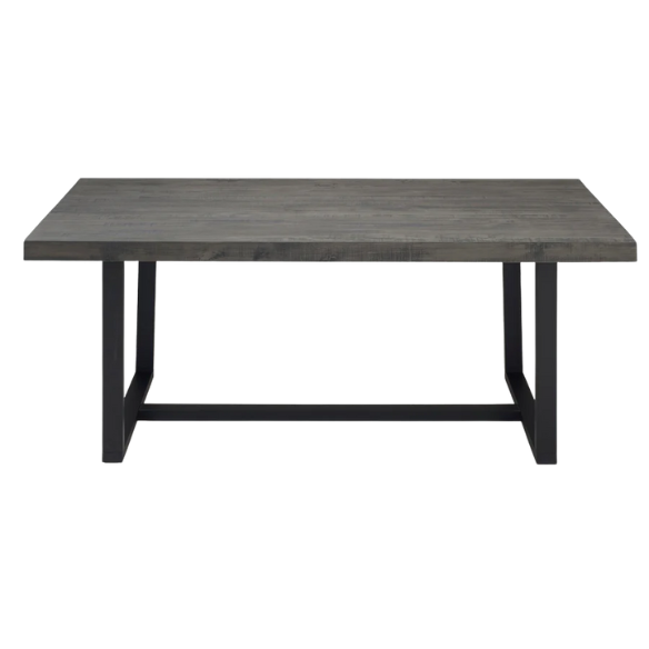 72-Inch Solid Wood Distressed Dining Table – Rustic Industrial Charm for Any Dining Room